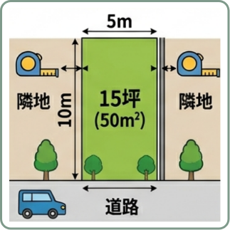 隣地との距離が近い